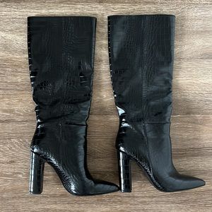 Steve Madden Croc Heeled Boot